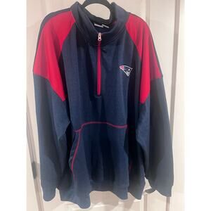 5XL Mens Patriots Zip Up Fleece Majestic